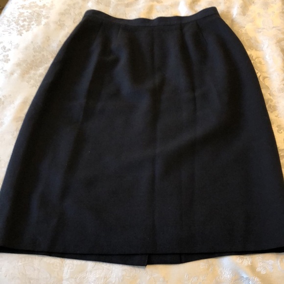 D’ORAZ BLACK SIZE 6 CREPE PENCIL SKIRT PURE VIRGIN WOOL FULLY LINED - #155 - Picture 4 of 8